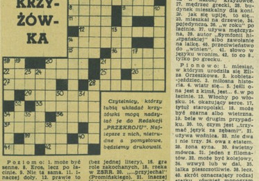 Nostalgiczny świat krzyżówek PRL u