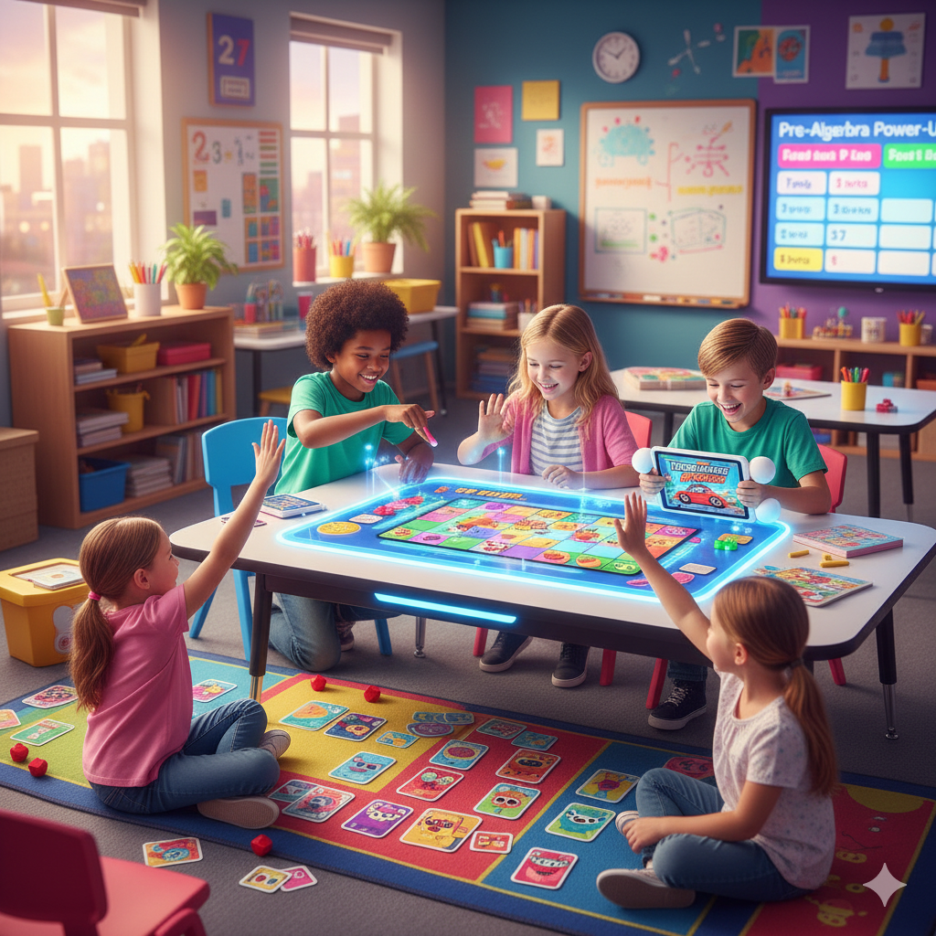 dziecko układające czerwone i niebieskie klocki w kształt trójkąta na dywanie