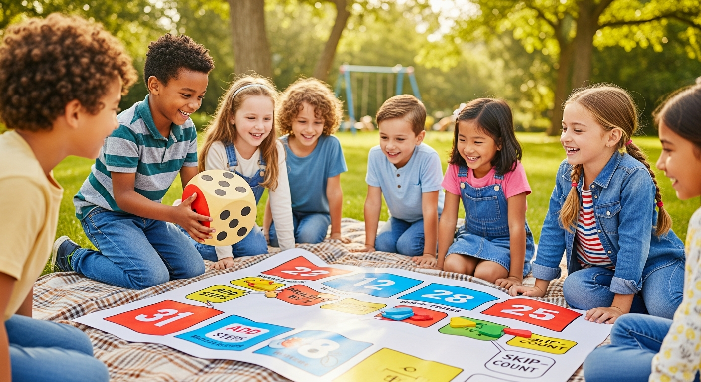 mama i syn grający w memory z kartami przedstawiającymi liczby